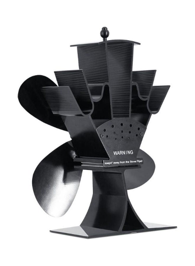 4-Blade Heat Power Fireplace Fan 0.0 W H34870-KM Black