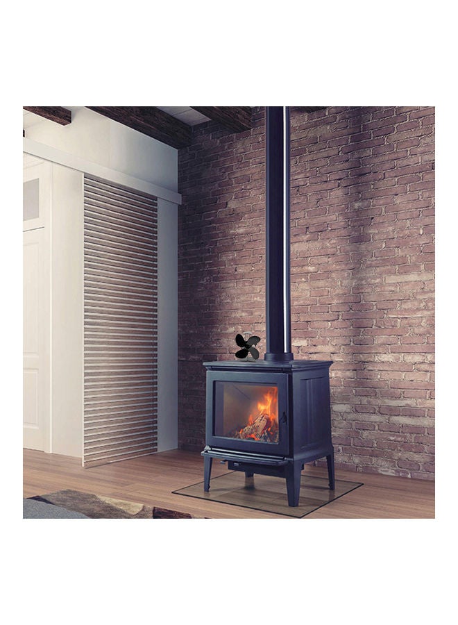 4-Blade Thermodynamic Fireplace Fans 10.0 W H35590-LM Black