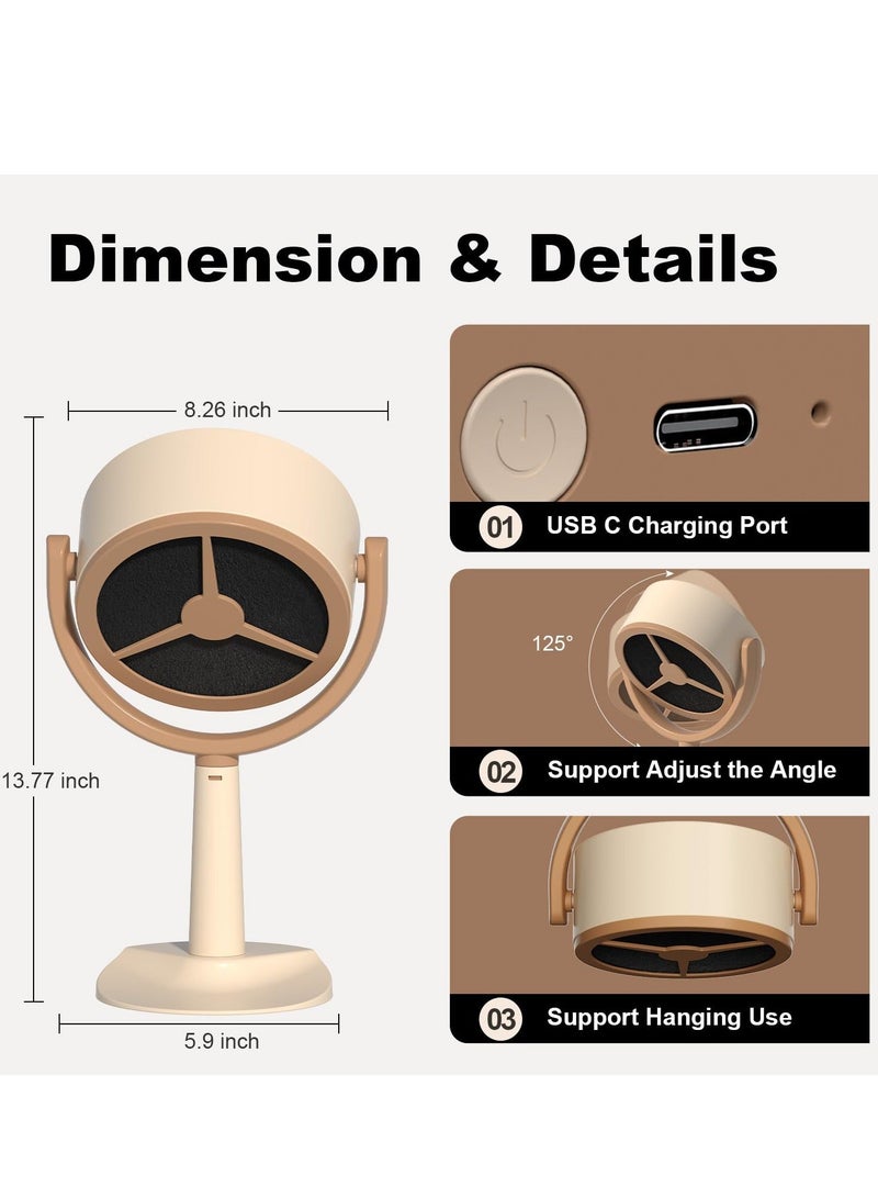 Desktop Extractor Hood, Mini Rechargeable Desktop Range Hood with 2 Speed Exhaust Fan, Low Noise Portable Cooker Hood with 2PCS filter cotton for Kitchen Exhaust Fan for BBQ, Hot Pot