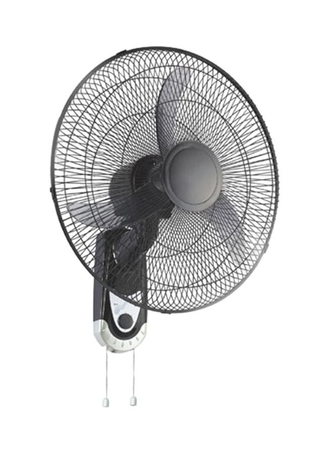 18-Inch Wall Fan - 3 Speed with Oscillating & Overheat protected Wall Mount Cooling Fan| Circulates Fresh Air, 3 Leaf AS Blades, Safe & Easy Use, Fully Adjustable Tilt , for Home, Green House, Work Room or Office Use GF9604 Black