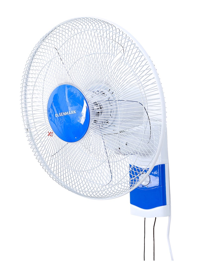 3-Speed Wall Fan 60 W OMF1701 White/Blue