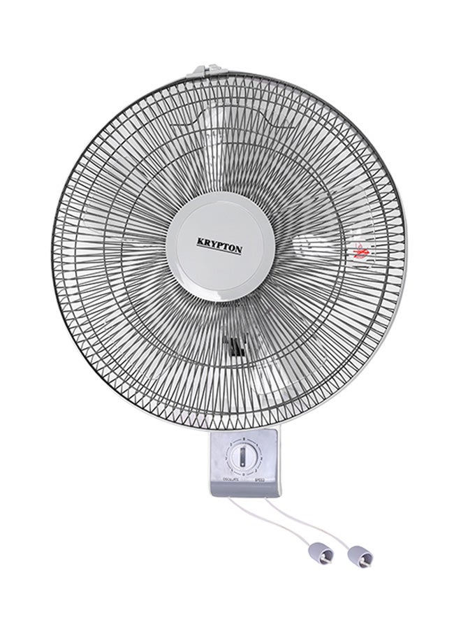 16 Inch Wall Mounted Fan With Oscillating/Rotating 3 Speeds 60.0 W KNF6111-F White