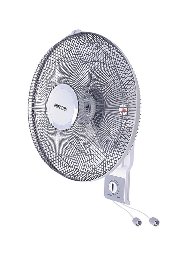 16 Inch Wall Mounted Fan With Oscillating/Rotating 3 Speeds 60.0 W KNF6111-F White