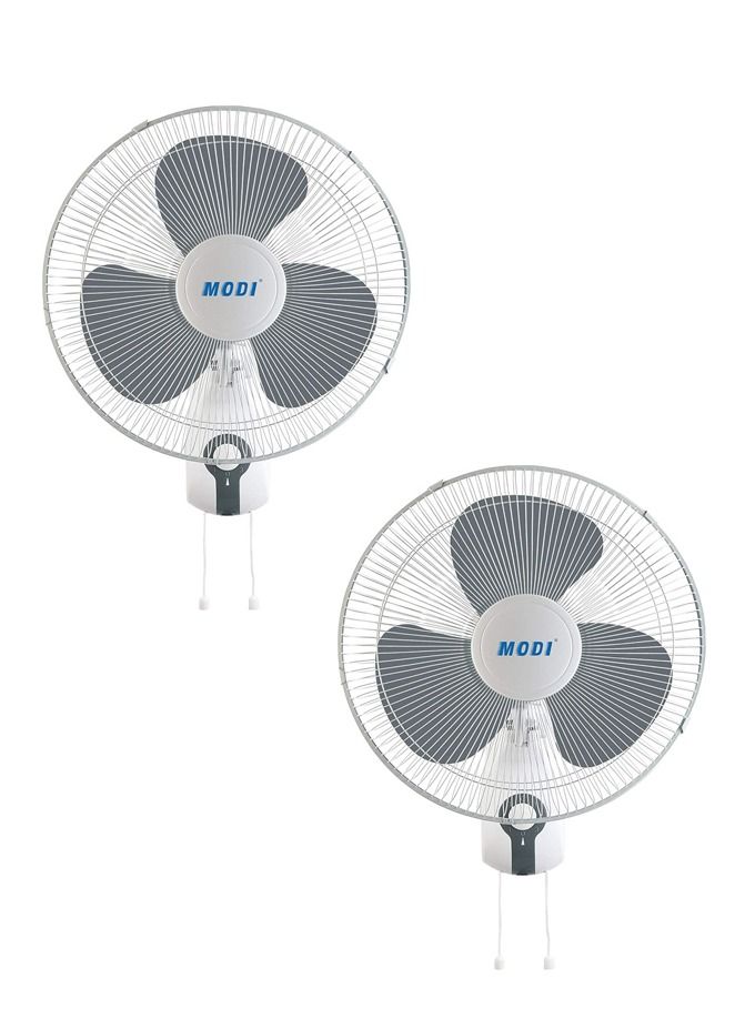 3 Speed Wall Fan 60w white 2 set HWF3001