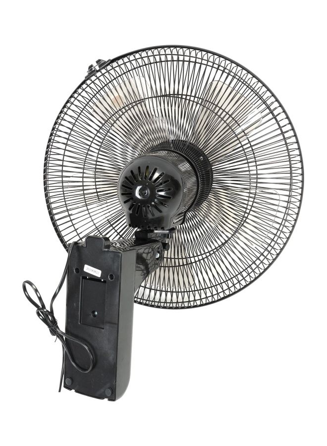 16 Inch Wall Mount  Fan With Remote 60 W KNF5242 Black