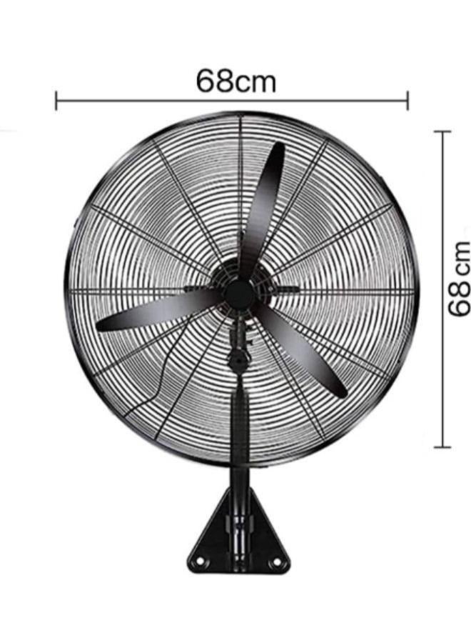 26 Inch Industrial High Power Wall-Mounted Fan 260W Mesh Cover Self-Locking Grill Fans