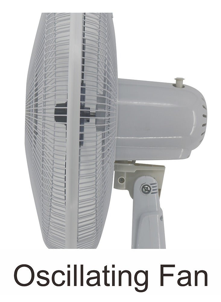 16 Inch Wall Mounted Electric Fan 70W Quiet Operation Speed Controller Ideal for Office Bedroom Living Room