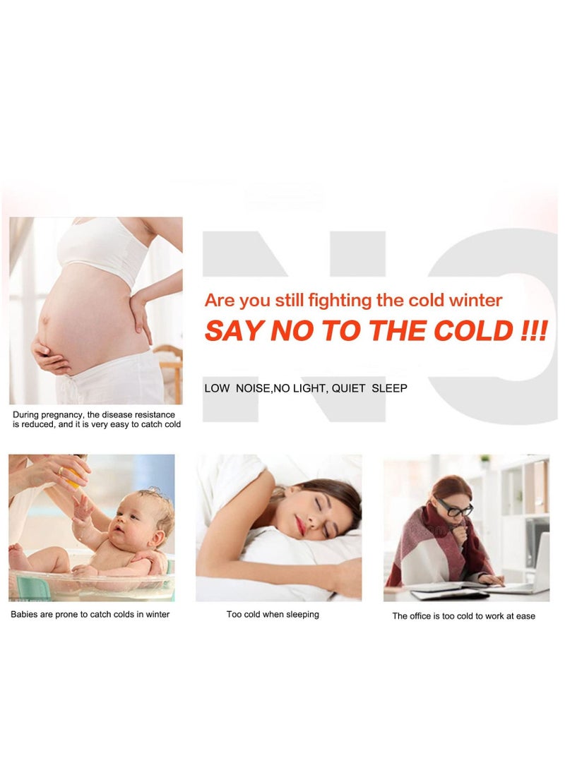 In Heater for Indoor Use Fast Heating Wall Space Heater Low Wattage Heater with Thermostat Led Display for Home Office Bathroom Indoor Use
