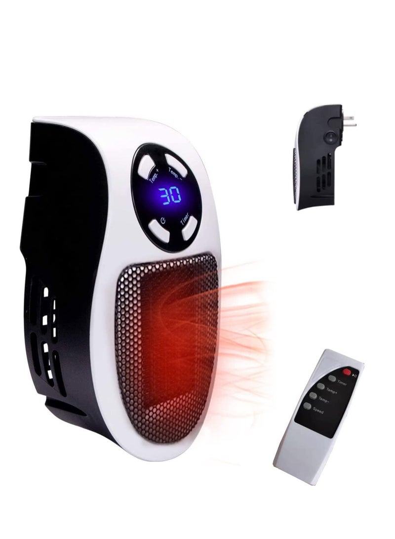 In Heater for Indoor Use Fast Heating Wall Space Heater Low Wattage Heater with Thermostat Led Display for Home Office Bathroom Indoor Use