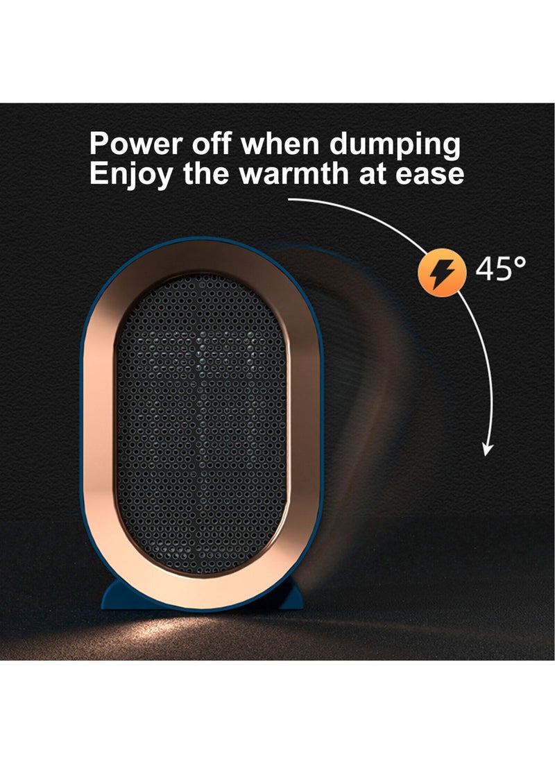 1200W Electric Fan Heater, Desktop Warm Air Blower Home Appliances (Blue)
