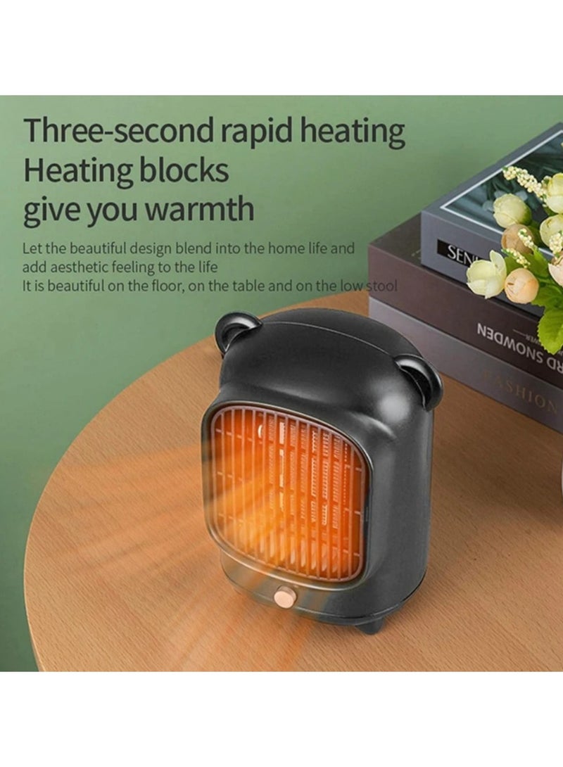 New household mini small PTC heater fast heating black