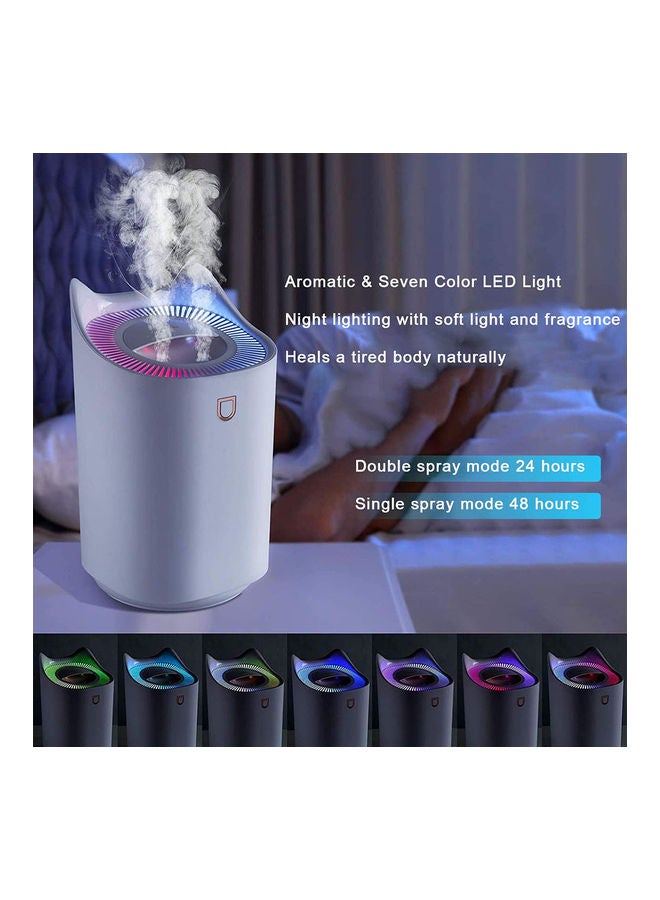 Double Nozzle Air Humidifier With Colourful LED Light Humidifier219163 White