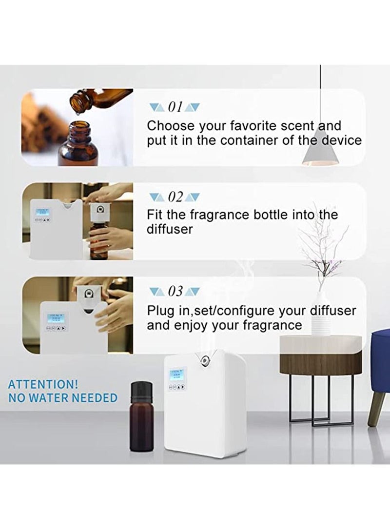 Smart Scent Air Machine with Nebulizing, Professional Waterless Essential Oil Diffuser 300ML, Aroma Diffuser,Air Purifier,HVAC Scent Diffuser for Essential Oils for Room, Office, Spa