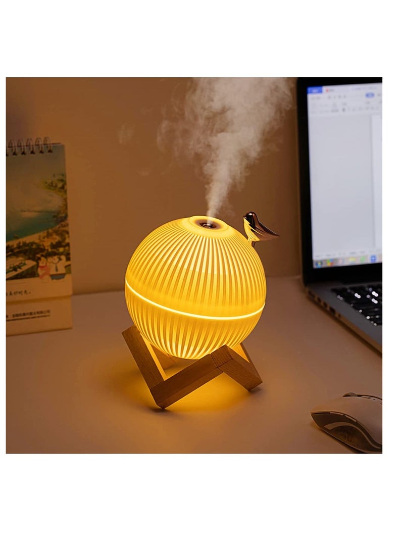 Cool Mist Humidifier, Portable Small Air Humidifier, Whisper Quiet USB Humidifier, 3D Moon Lamp Ultrasonic Humidifier, Waterless Auto Shut-Off, for Home Baby Bedroom, Yoga, Office, Travel