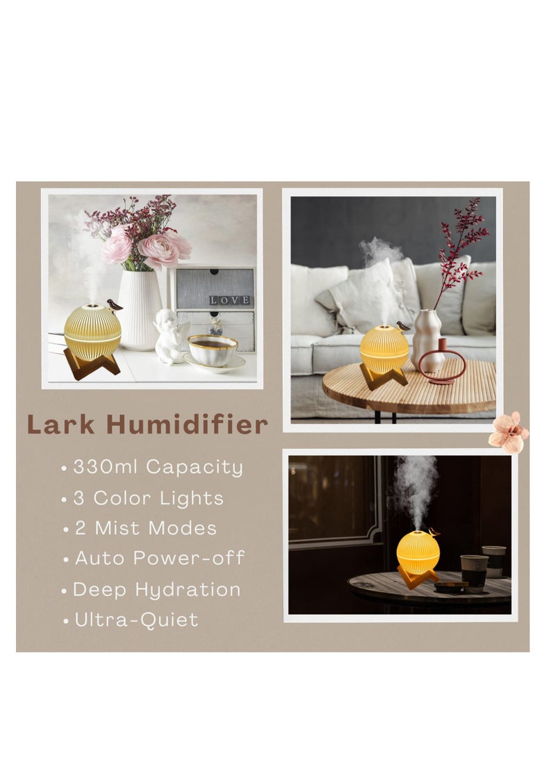 Cool Mist Humidifier, Portable Small Air Humidifier, Whisper Quiet USB Humidifier, 3D Moon Lamp Ultrasonic Humidifier, Waterless Auto Shut-Off, for Home Baby Bedroom, Yoga, Office, Travel