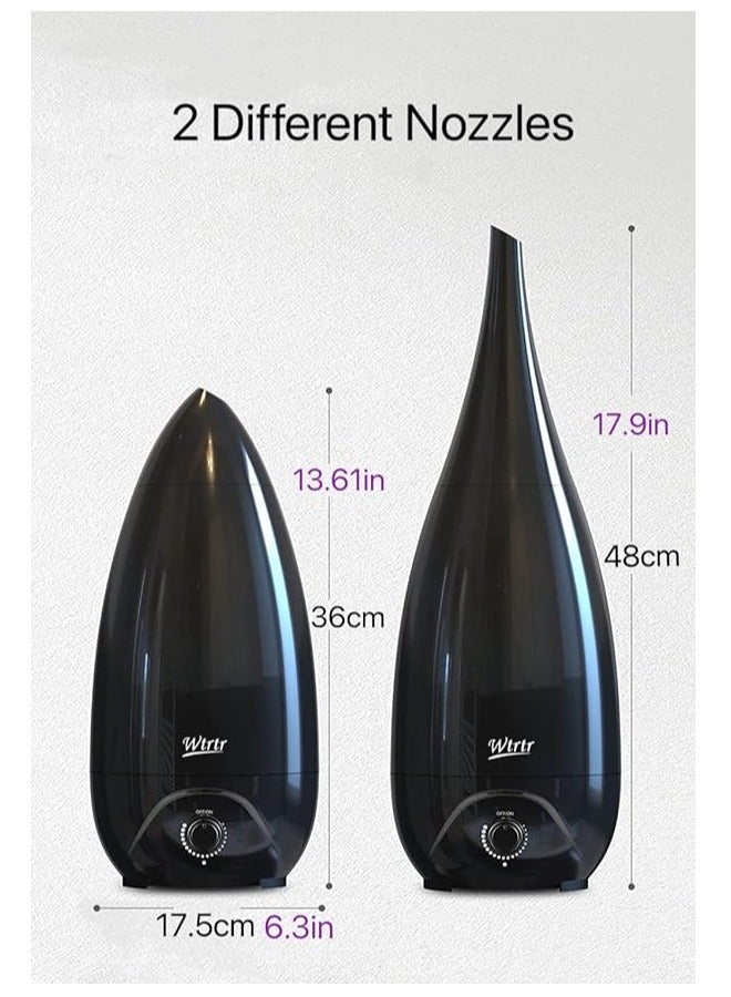 Wtrtr 2.6L Cool Mist Humidifiers for Bedroom