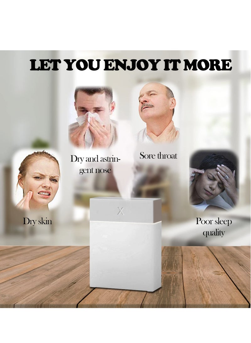 Portable Small Humidifier, 280ml Portable Humidifier, Mini Cool Mist Humidifier with Night Light, USB Personal Desktop Humidifier for Bedroom, Office, Auto Shut-Off, Ultra-Quiet