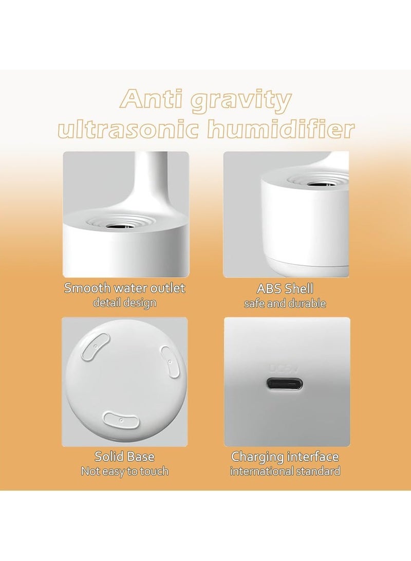 Anti-gravity Humidifier, Desktop Mute Clock Display, Suspended Water Drop Back Flow, Creative Aromatherapy Machine, Timer and Automatic Off Safety Switch