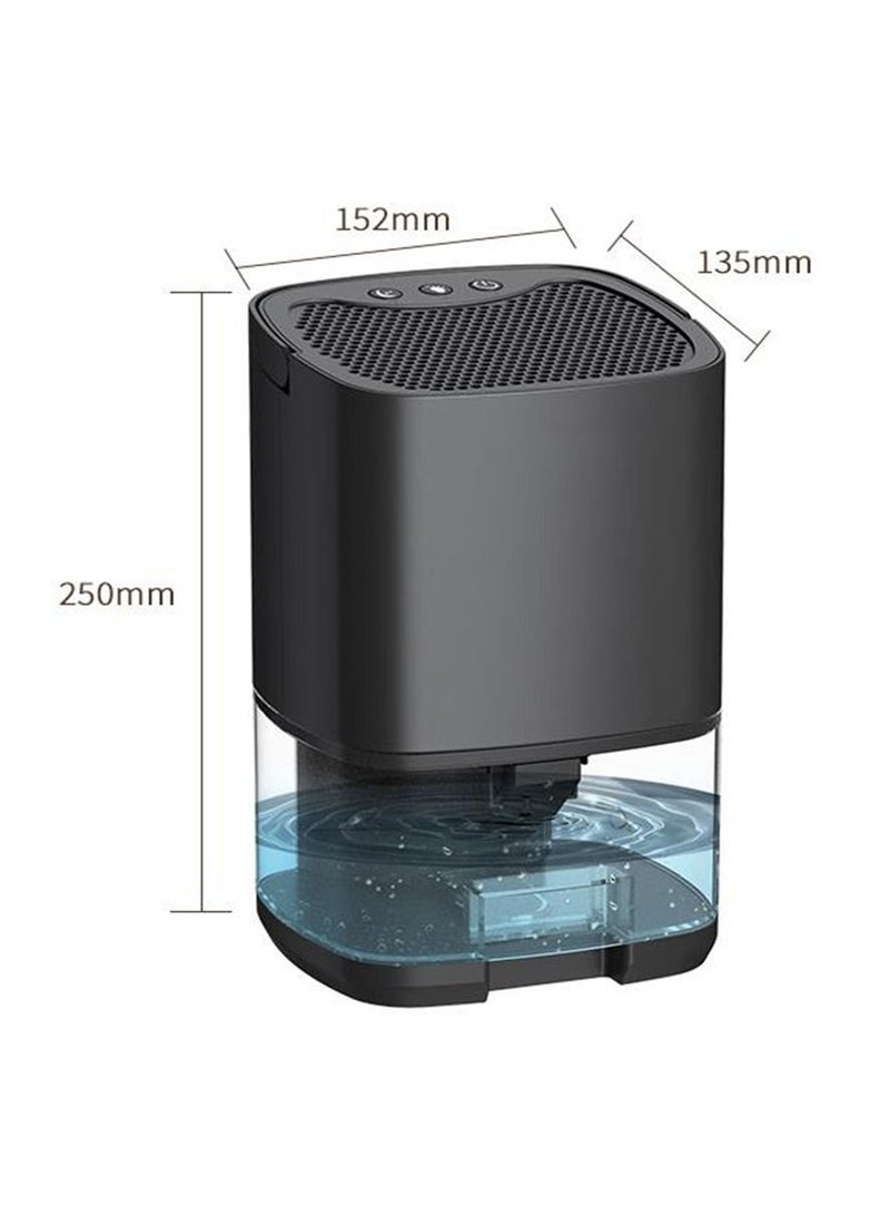 Home Dehumidifier 1000ML Dehumidifier for 2500 cu ft (260 sq ft) Two Working Modes and 7 Color LED Lights Silent Portable Mini Dehumidifier for Basement Bedroom Bathroom Cabinet RV (Black)