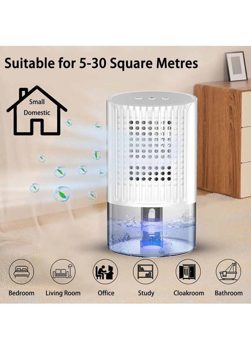 Dehumidifier, Auto-Off Small Dehumidifier Compact and Portable Mini Dehumidifier for Basement, Bathroom, Garage, Wardrobe, RV and Room(White)