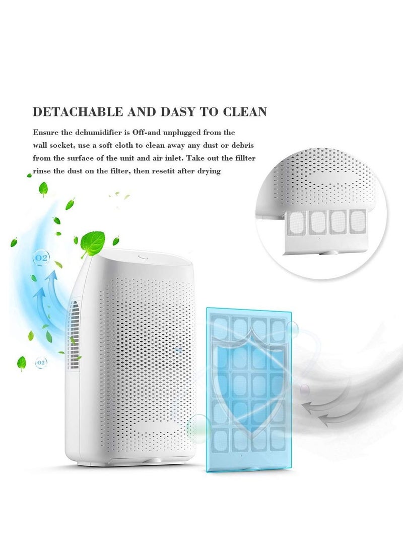 Dehumidifier Home Small Electric Dehumidifier Silent Auto Shut Off Portable Small Dehumidifier 700ml Suitable for Basement Bedroom Bathroom RV Baby Room Closet