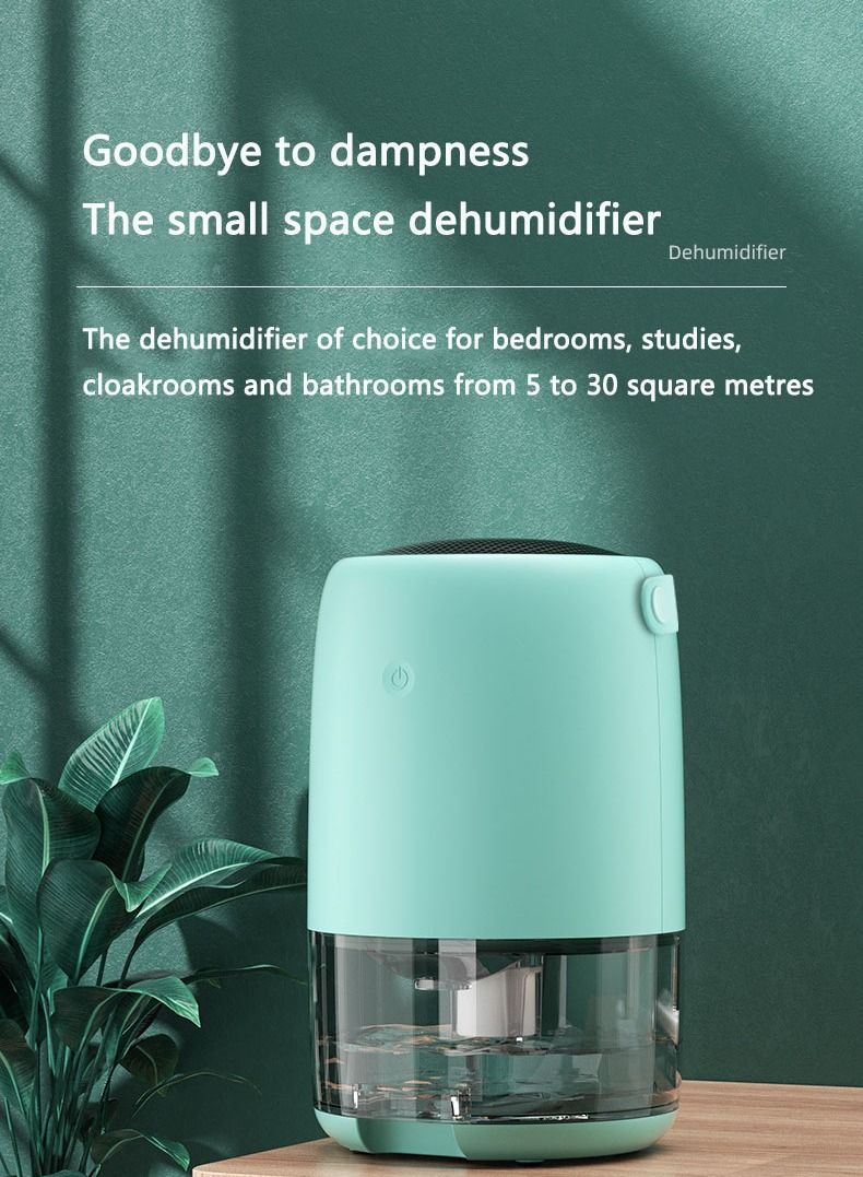 Home Moisture Absorption Dehumidifier Silent Bedroom Air Dehumidifier Small Mini Dehumidifier Green