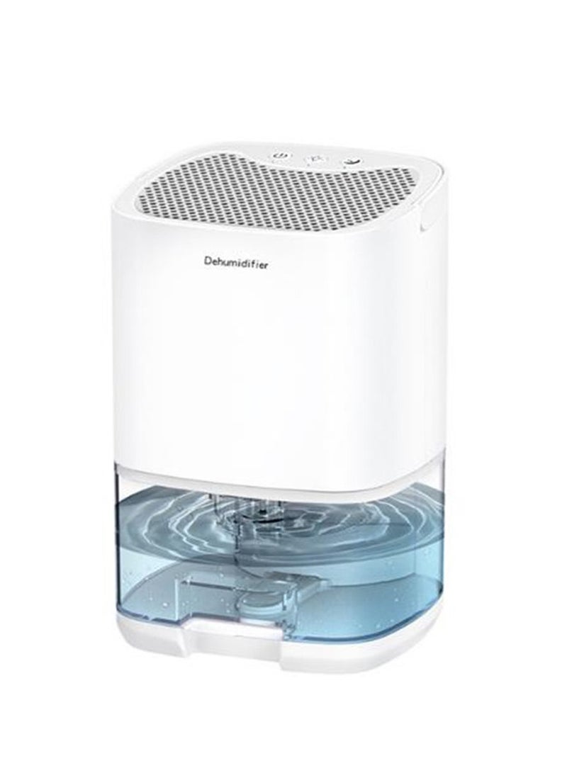 1000ml Ultra Silent Bathroom Dehumidifier for Bedrooms with Auto Shut-Off Function, White