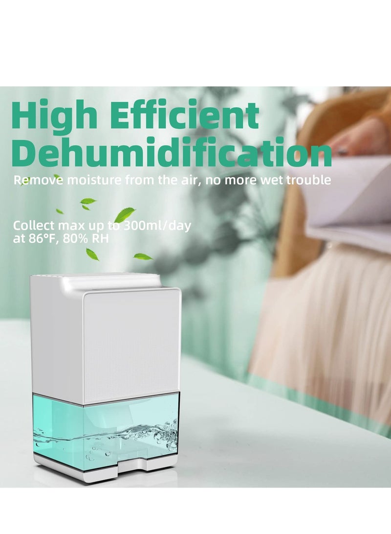 Dehumidifiers for Home,1000ml Dehumidifier, Auto Shut Off and 7 Colours LED Light, Ultra-quiet, Energy-saving Dehumidifier for Drying Clothes, Bedroom, Bathroom, Wardrobe,Garage