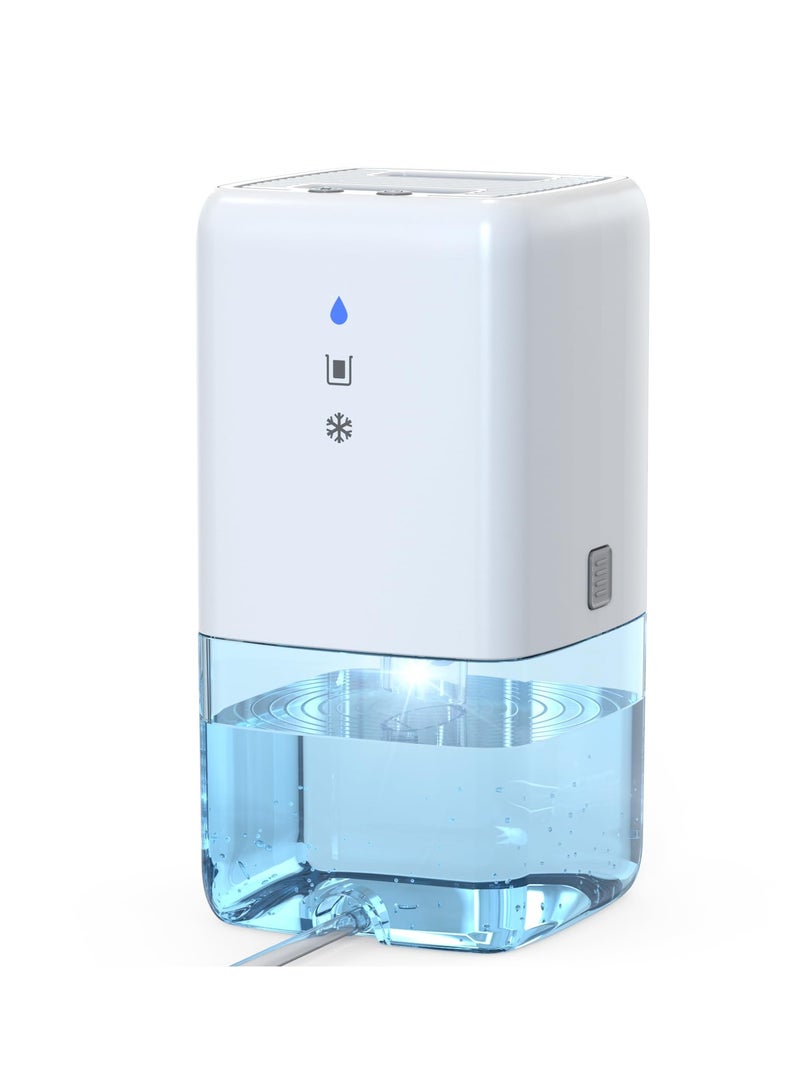 41oz Cubic Feet, Dehumidifiers for Room, Small Dehumidifier for Home Bathroom with Drain Hose & Defrost, Color LED Light, Portable Dehumidifiers for Bedroom Closet RV