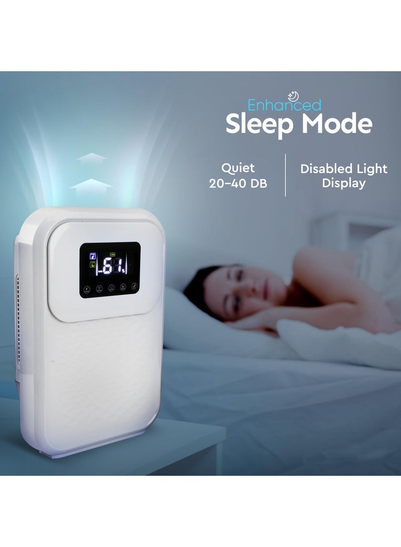 for Bedroom, Remote Control Dehumidifier with 1500ml Water Tank, Basement Quiet Small Dehumidifier, Mini Dehumidifier for Bedroom Bathroom RV Closet