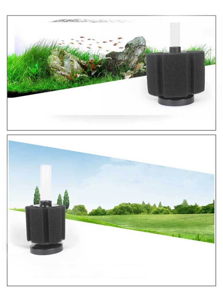 Aquarium Fish Tank Biochemical Cotton Filter, Nano Bio Sponge Filter, Quiet Betta Fry Shrimp and Small Fish Foam Filter, for Fish Tank Up to 60 Gallon, Water Fairy Cotton 3 Pack, XY-380