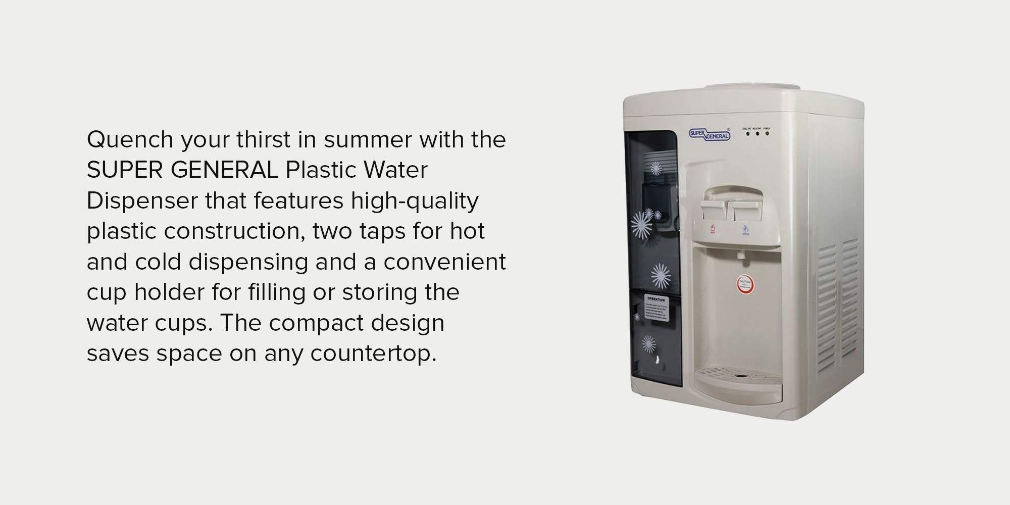 Plastic Water Dispenser SGL 1131 White/Blue
