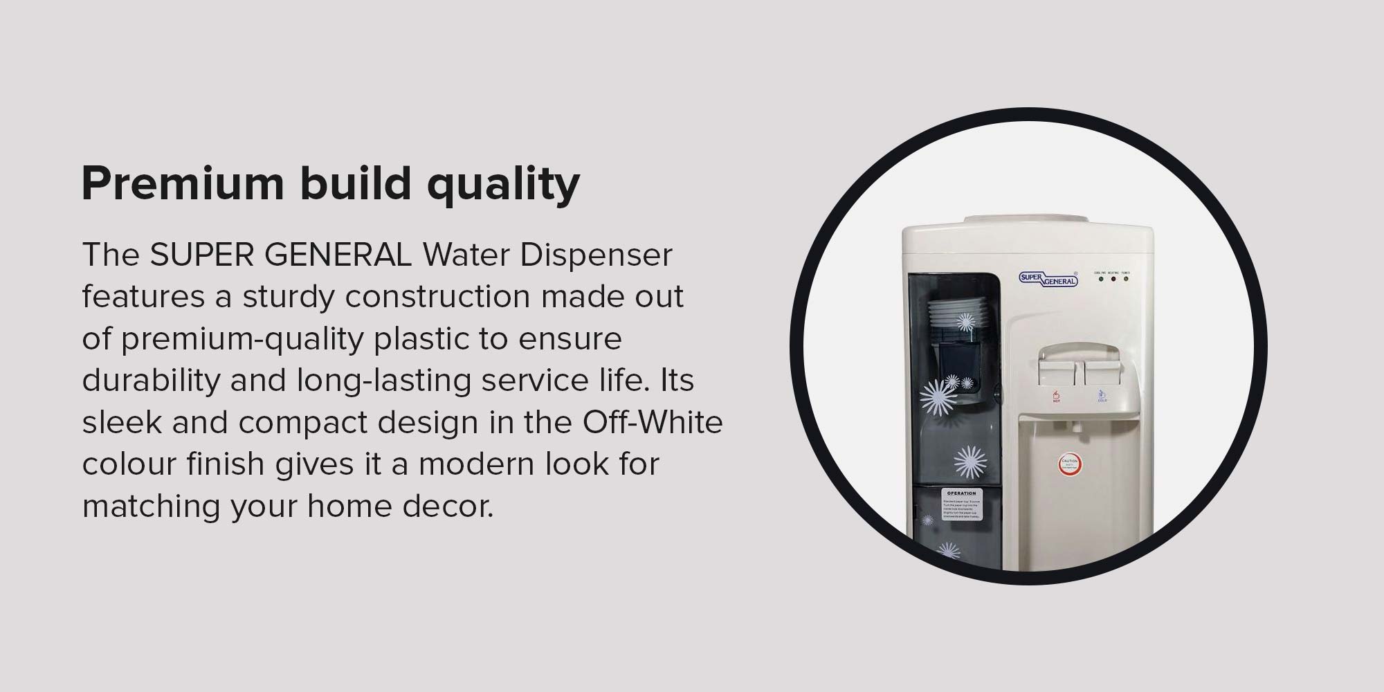Plastic Water Dispenser SGL 1131 White/Blue