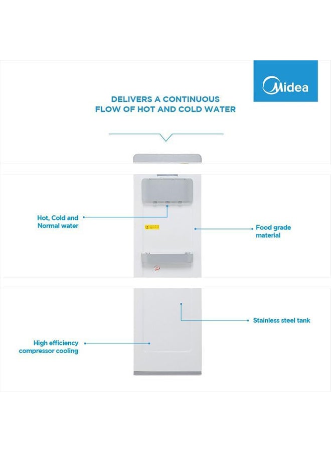 Top Load Water Dispenser, 3 Taps,1 Year Warranty YL1917SAE White