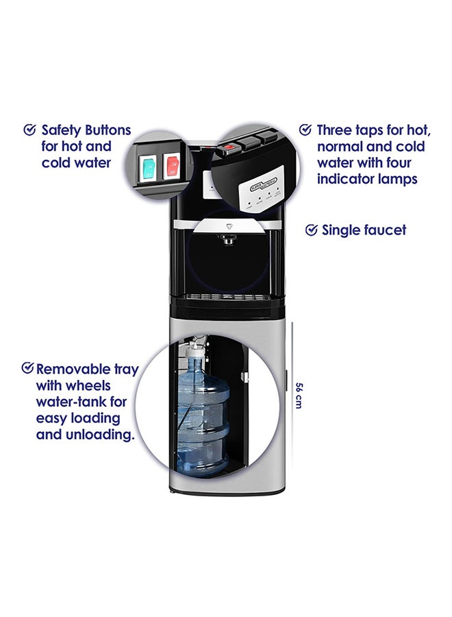 3 Tap Bottom Loading Water Dispenser SGL2020BM Black