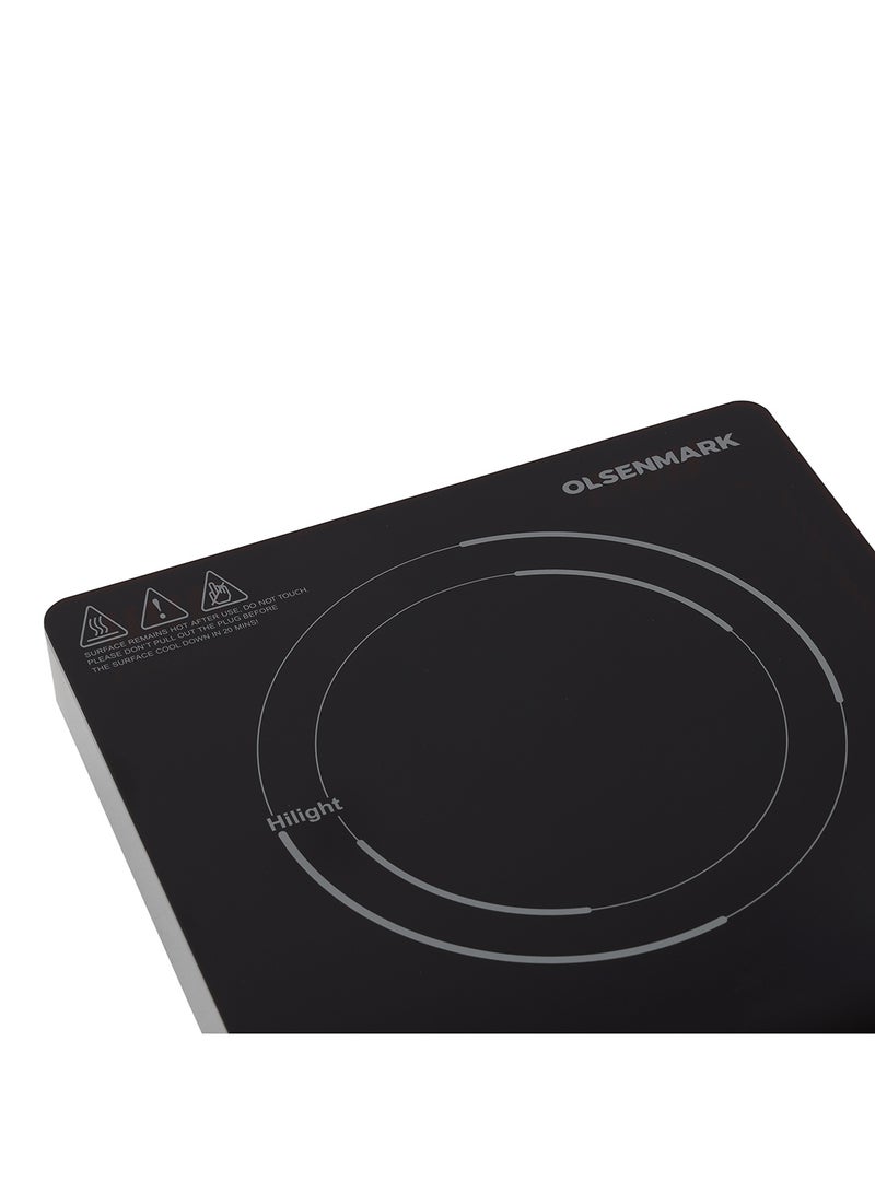 Digital Control Infrared Cooker, Single Cooking Hob, 2000-Watt Burner with Adjustable Temperature, Energy Saving, Touch Control, 10 Power Levels 2000 W OMIC2262K Black/Red/White