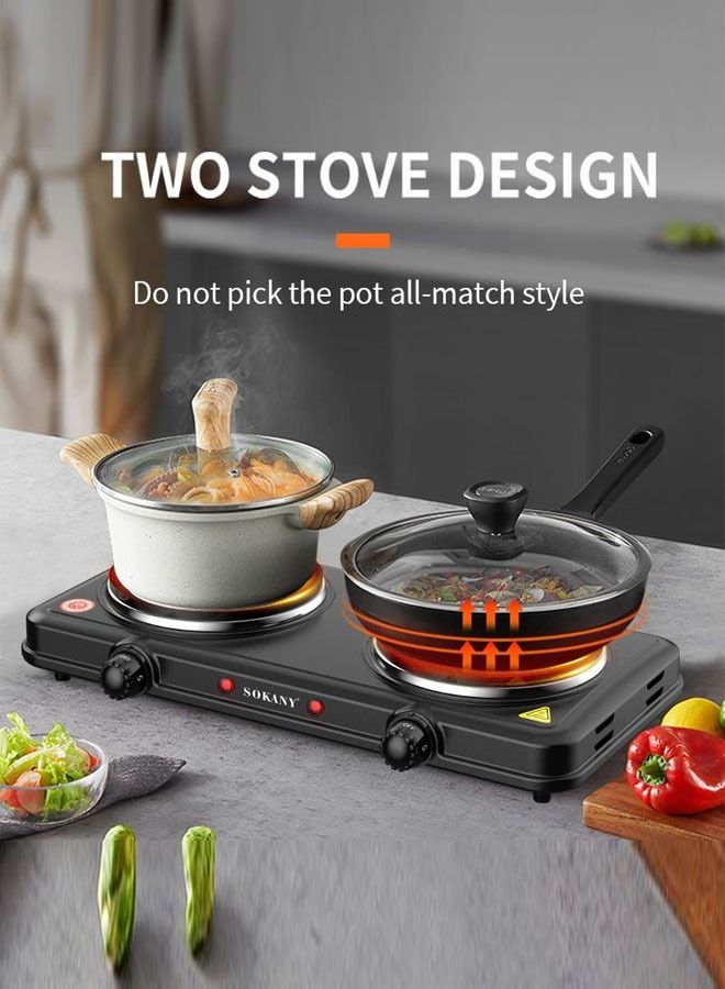 Electric Twin Solid Double Burner Induction Hot Plate Stove