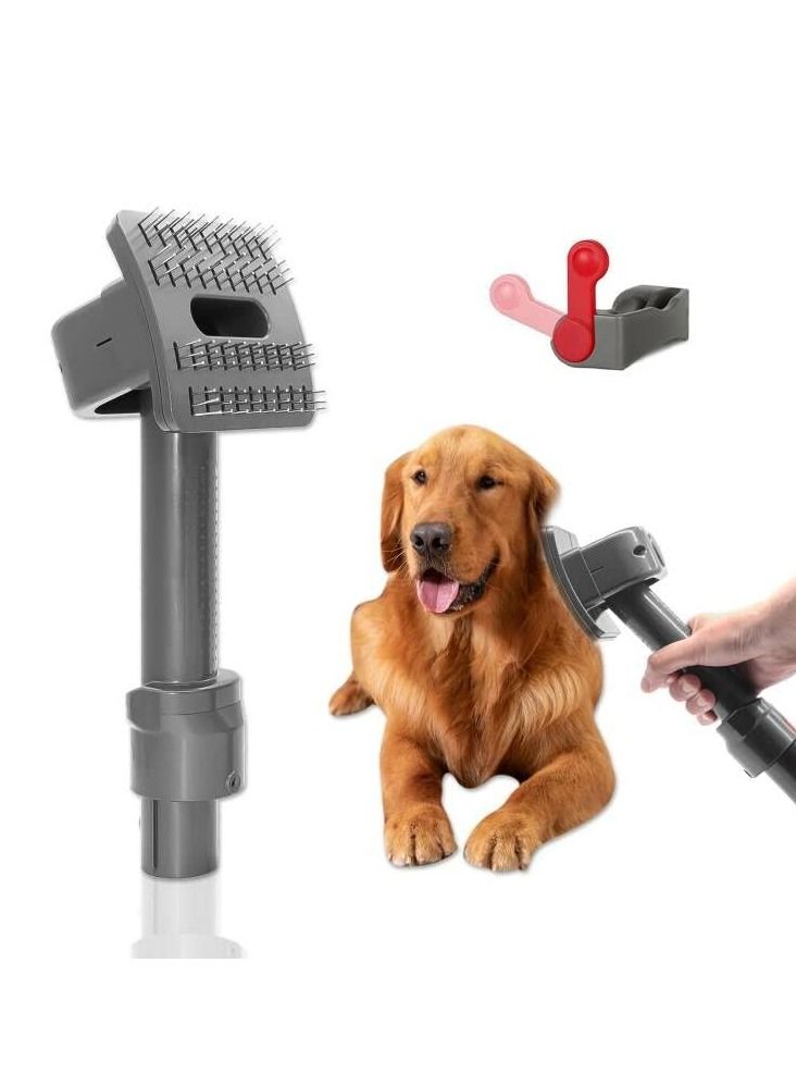 Pet Dog Grooming Brush for Dyson V11 V10 V8 V7, Groom Tool Attachments with switch lock Compatible Vacuum Cleaners for Dog and Cat