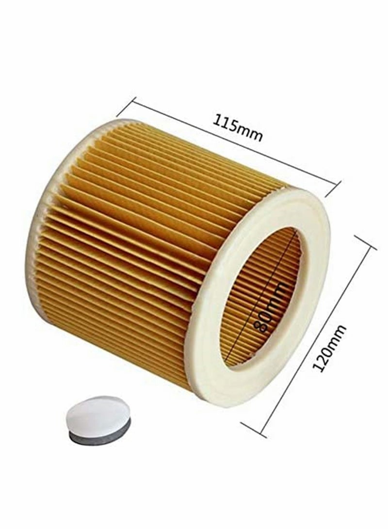 Replacement Vacuum Filter for Kärcher WD3 Vacuum Cleaners Cartridge HEPA Filter for Kärcher WD2250 WD3.200 MV2 MV3 WD3 WD2 WD3P WD 2200 SE 4001 Wet & Dry Vacuum Cleaner