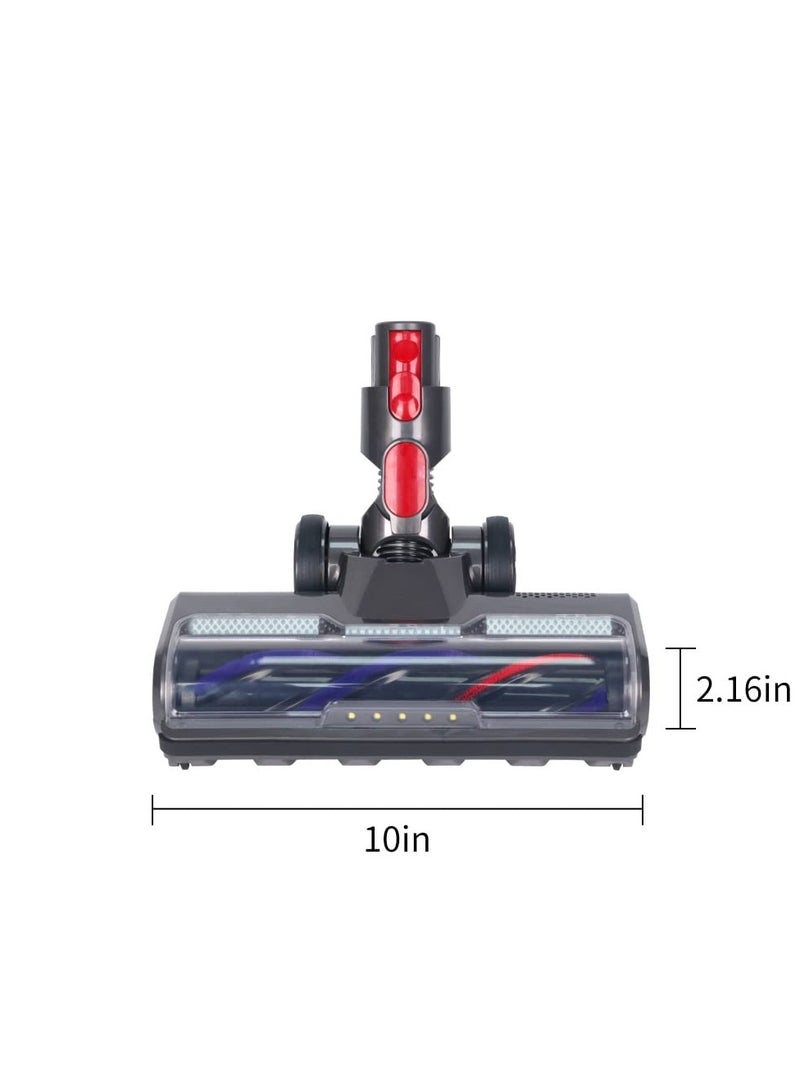 Motorhead Hardwood Floor Attachment for Dyson V7 V8 V10 V11 V15 SV10 SV12 SV14 Animal Absolute Vacuum Cleaners with LED Headlights, Bristle Roller Brush Head Replacement Parts