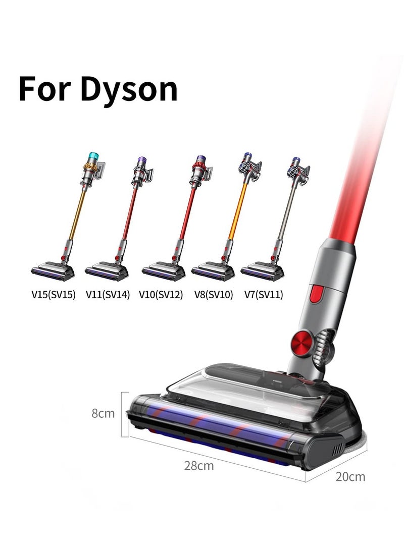 Electric Wet Dry Mopping Head for Dyson V7 V8 V10 V11 V15 Vacuum Cleaner Steam Vacuum Filter Accessory Wet Vacuum Cleaner for Furniture with Detachable Water Tank and Six Reusable Mop Pads