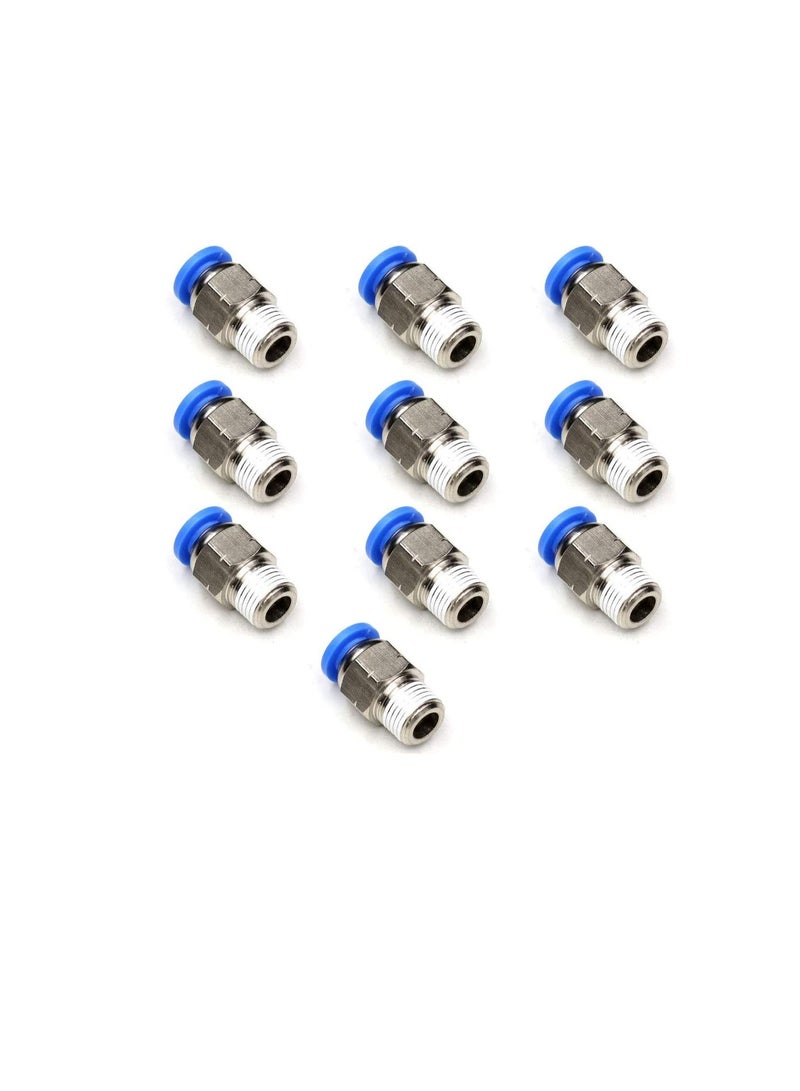 PU Pipe & Fittings Polyurethane Pneumatic Pipe Push in to Connect Fittings Male Socket Pack of 5 6mmx1/2