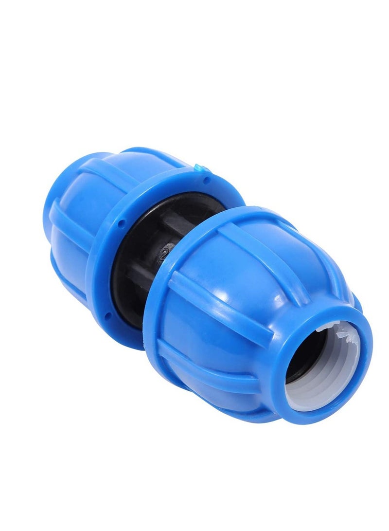 Water Pipe Connector, 5 Pcs PE Plastic 20 mm to 20 mm Straight Pipe Connection Adapter, Quick Connect Hose End Connector Kit for Water Gun and Pipe