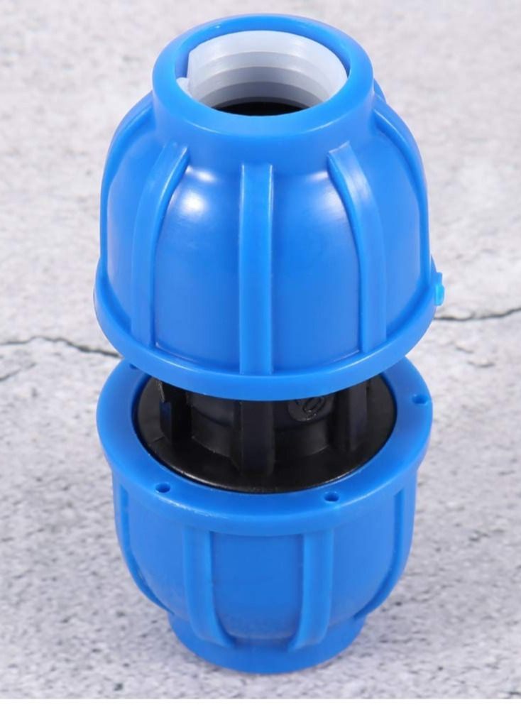 Water Pipe Connector, 5 Pcs PE Plastic 20 mm to 20 mm Straight Pipe Connection Adapter, Quick Connect Hose End Connector Kit for Water Gun and Pipe