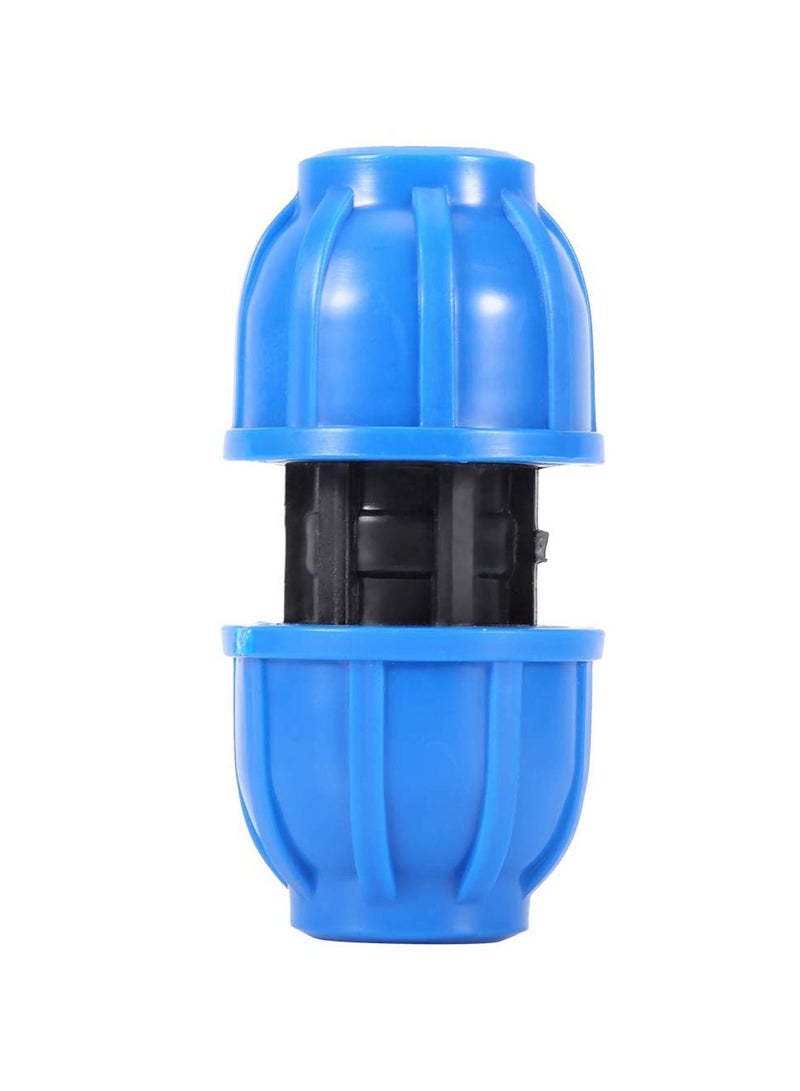 Water Pipe Connector, 5 Pcs PE Plastic 20 mm to 20 mm Straight Pipe Connection Adapter, Quick Connect Hose End Connector Kit for Water Gun and Pipe