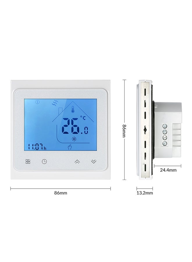 Gas Boiler Heating Thermostat With Touchscreen 22279 White