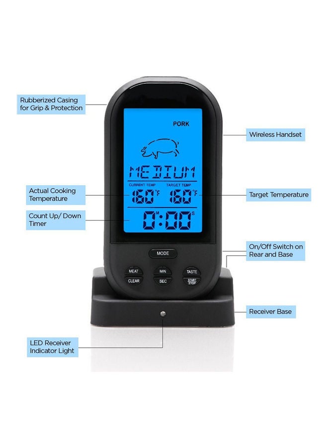 Wireless BBQ Thermometer NA-H9842 Black