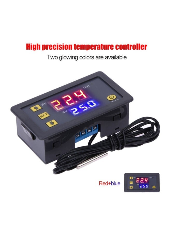 Temperature Controller Thermostat Digital Module With LED Display E8807-1 Black