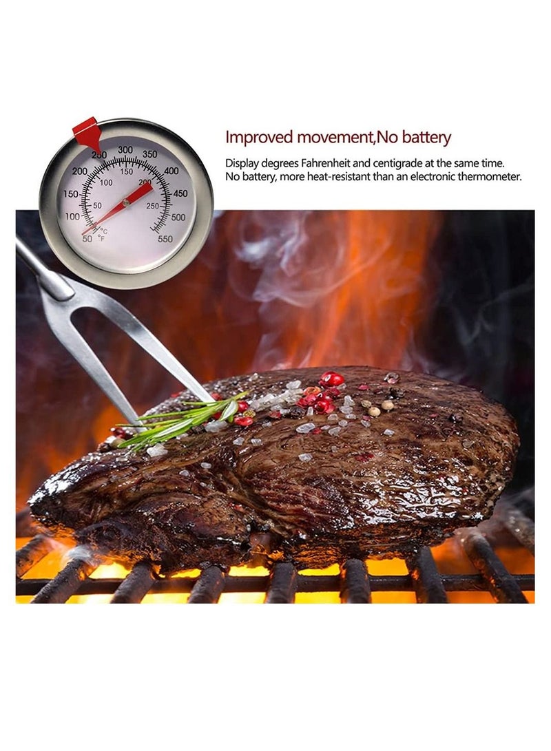 Deep Fry Thermometer with Instant Read Dial 12 Inch Stainless Steel Stem Best for Turkey BBQ Tall Pots Beef Lamb Meat Food Cooking