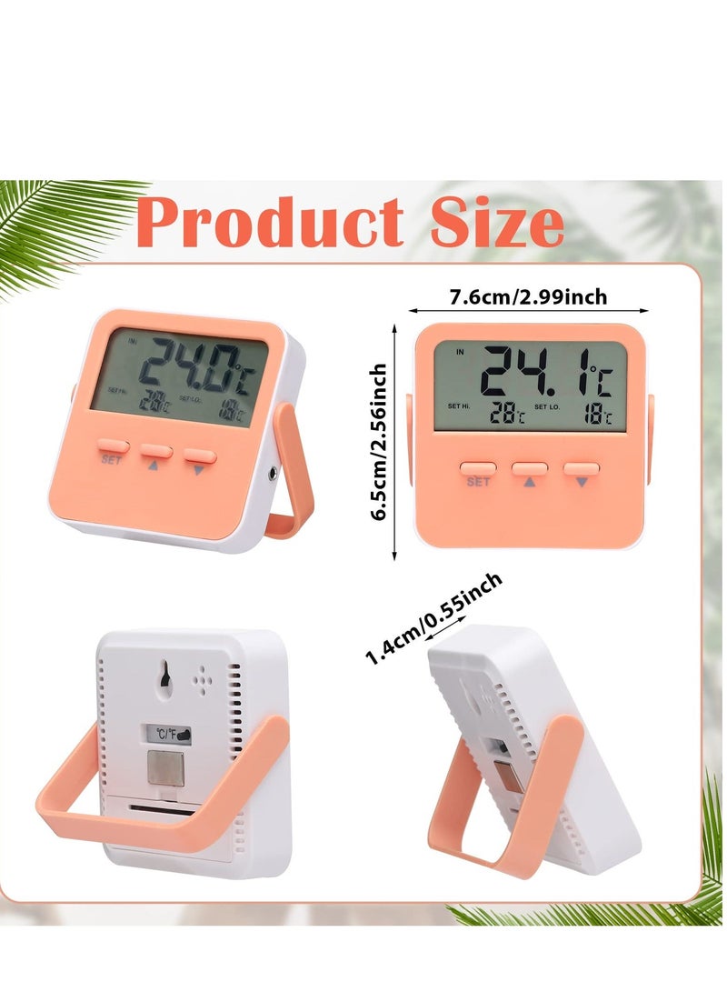 Freezer Alarm Thermometer, LED Display Digital High and Low Temperature Alarm, Refrigerator Thermometer For Fridge Alert When Temperatures Drop